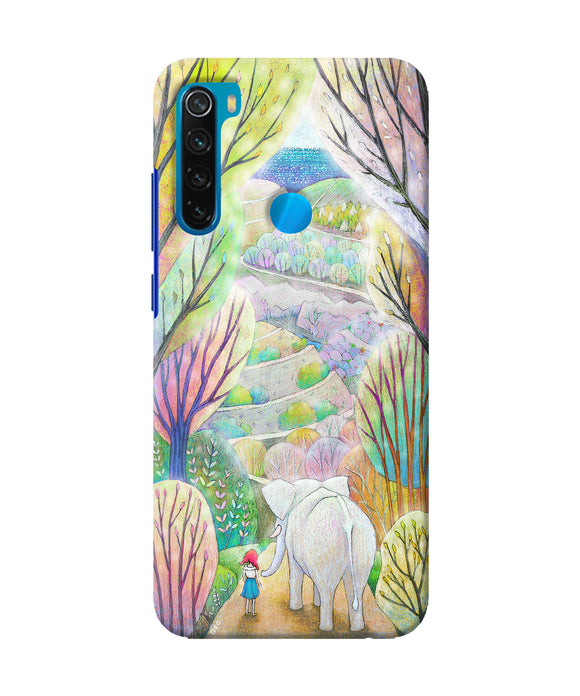 Natual Elephant Girl Redmi Note 8 Back Cover