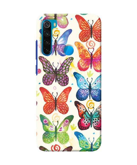 Abstract Butterfly Print Redmi Note 8 Back Cover