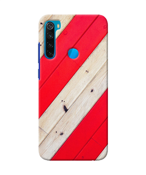 Abstract Red Brown Wooden Redmi Note 8 Back Cover