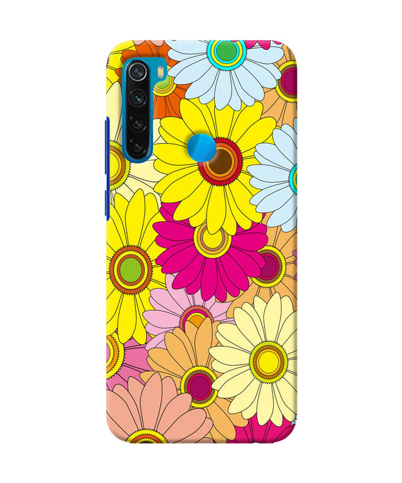 Abstract Colorful Flowers Redmi Note 8 Back Cover