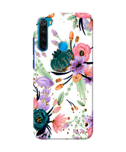 Abstract Flowers Print Redmi Note 8 Back Cover