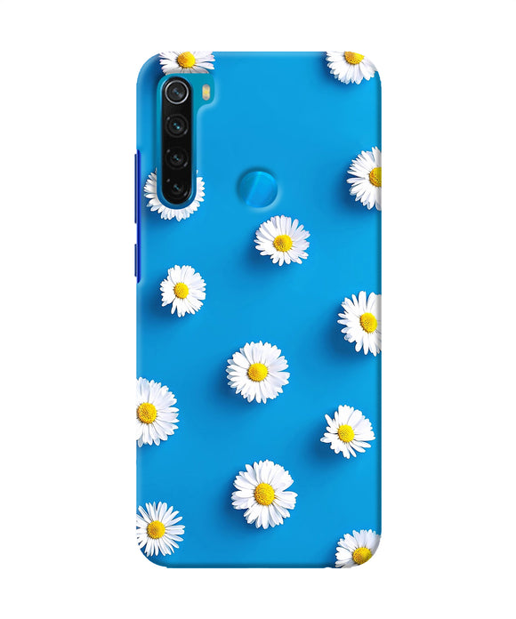 White Flowers Redmi Note 8 Back Cover