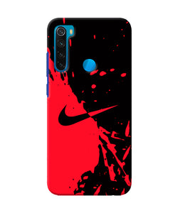 Nike Red Black Poster Redmi Note 8 Back Cover