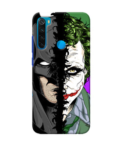 Batman Vs Joker Half Face Redmi Note 8 Back Cover