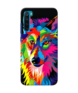 Colorful Wolf Sketch Redmi Note 8 Back Cover