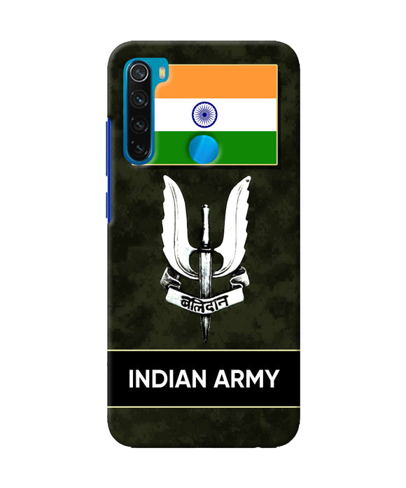 Indian Flag Balidan Logo Redmi Note 8 Back Cover