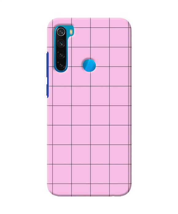 Pink Square Print Redmi Note 8 Back Cover