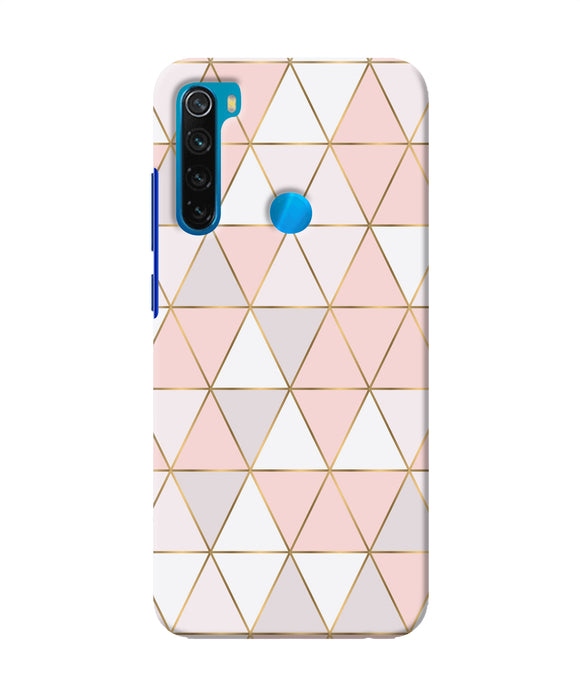 Abstract Pink Triangle Pattern Redmi Note 8 Back Cover