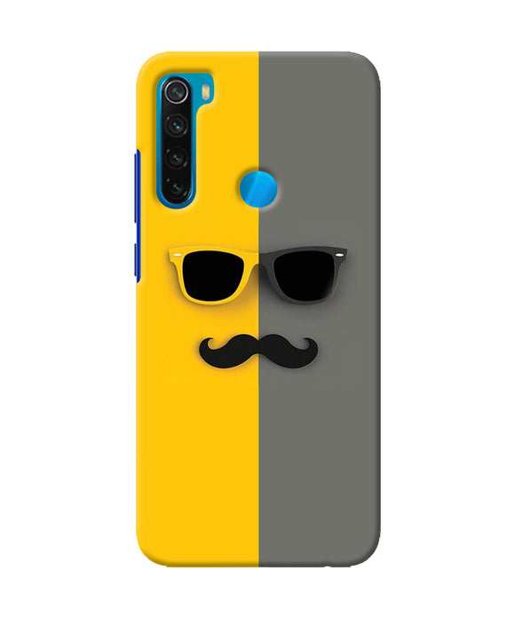 Mustache Glass Redmi Note 8 Back Cover