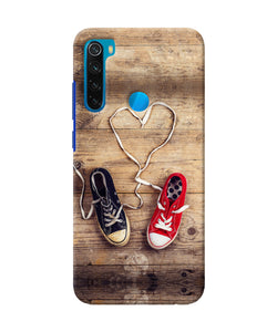 Shoelace Heart Redmi Note 8 Back Cover