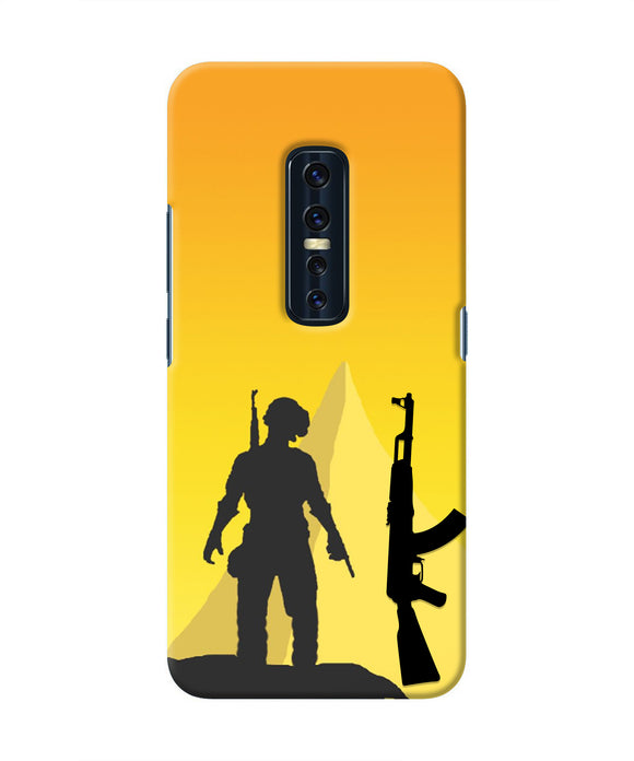 PUBG Silhouette Vivo V17 Pro Real 4D Back Cover