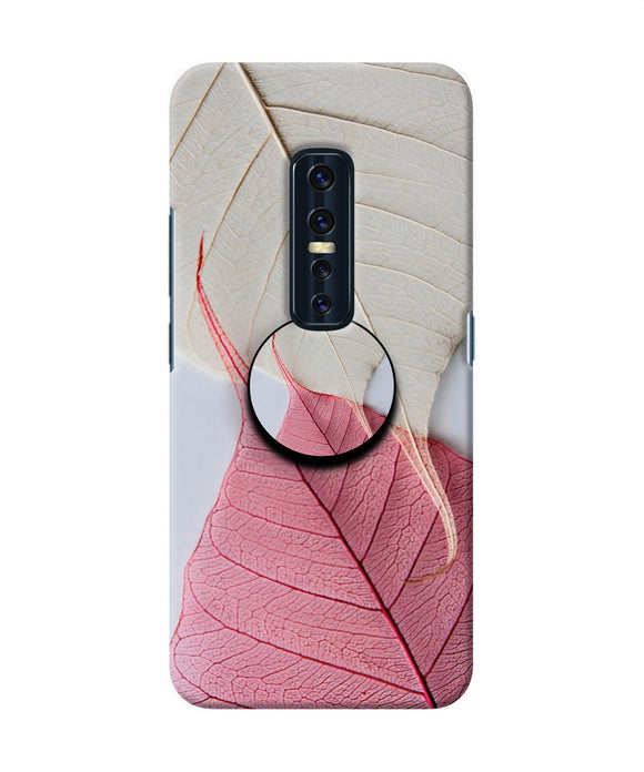 White Pink Leaf Vivo V17 Pro Pop Case