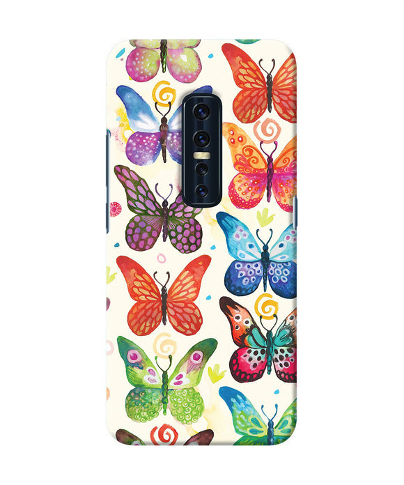 Abstract Butterfly Print Vivo V17 Pro Back Cover