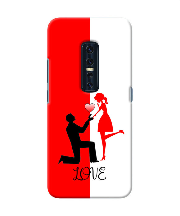 Love Propose Red And White Vivo V17 Pro Back Cover