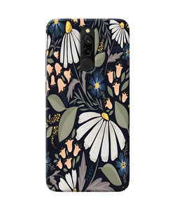 Flowers Art Redmi 8 Back Cover