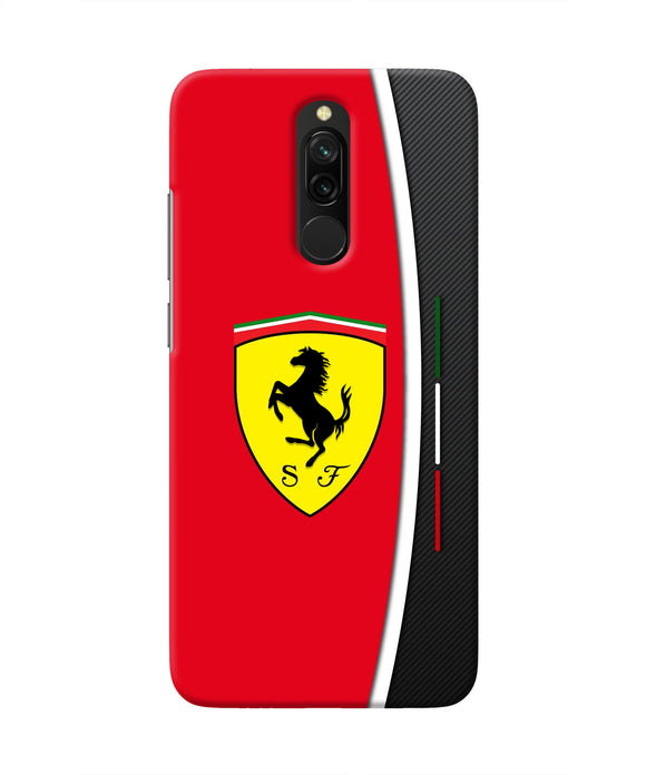 Ferrari Abstract Red Redmi 8 Real 4D Back Cover
