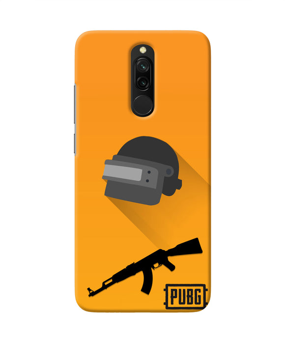 PUBG Helmet and Gun Redmi 8 Real 4D Back Cover