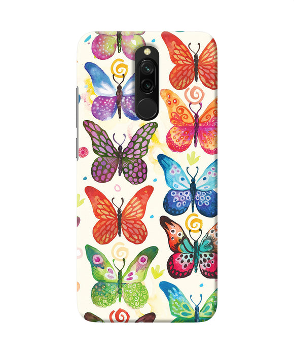 Abstract Butterfly Print Redmi 8 Back Cover