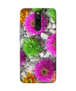 Natural Flower Stones Redmi 8 Back Cover