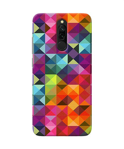 Abstract Triangle Pattern Redmi 8 Back Cover