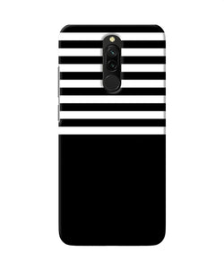 Black And White Print Redmi 8 Back Cover