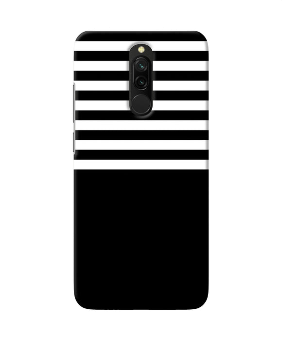 Black And White Print Redmi 8 Back Cover