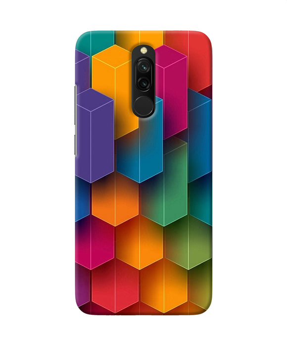 Abstract Rectangle Print Redmi 8 Back Cover