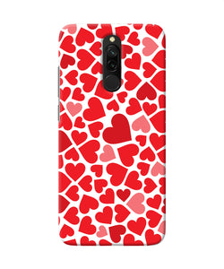 Red Heart Canvas Print Redmi 8 Back Cover