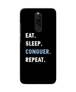 Eat Sleep Quote Redmi 8 Back Cover