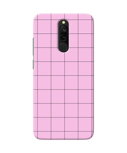 Pink Square Print Redmi 8 Back Cover