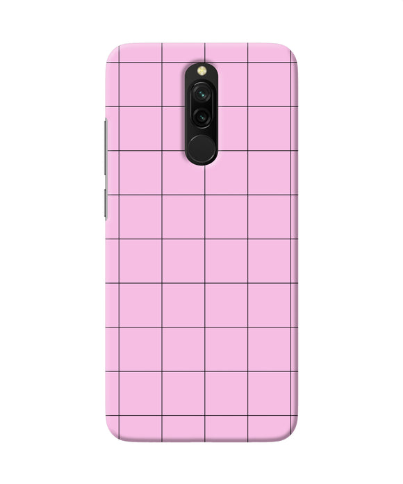 Pink Square Print Redmi 8 Back Cover