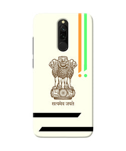 Satyamev Jayate Brown Logo Redmi 8 Back Cover