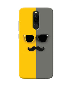 Mustache Glass Redmi 8 Back Cover