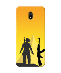 PUBG Silhouette Redmi 8A Real 4D Back Cover