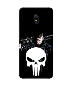 Punisher Character Redmi 8A Real 4D Back Cover