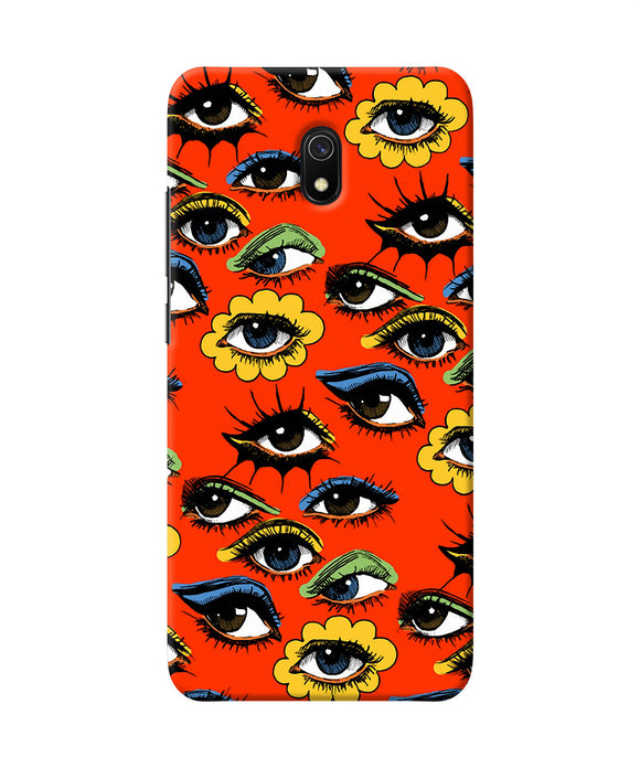 Abstract Eyes Pattern Redmi 8a Back Cover