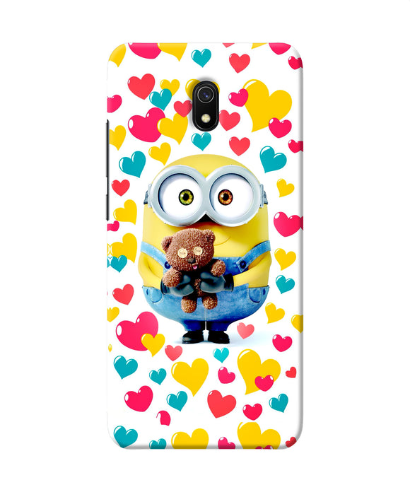 Minion Teddy Hearts Redmi 8a Back Cover