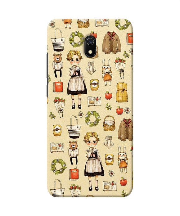 Canvas Girl Print Redmi 8a Back Cover