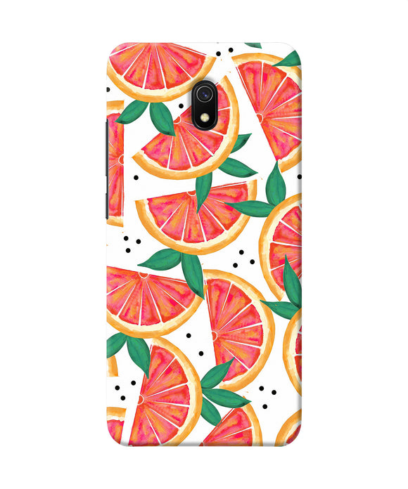 Abstract Orange Print Redmi 8a Back Cover