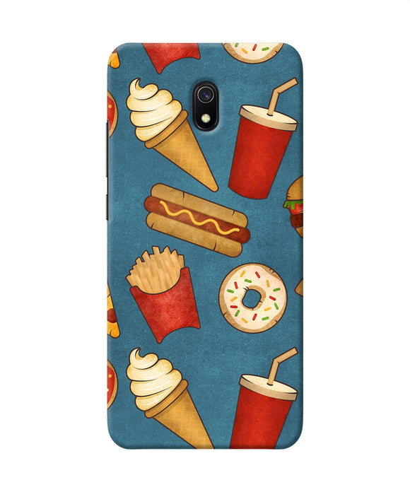 Abstract Food Print Redmi 8a Back Cover