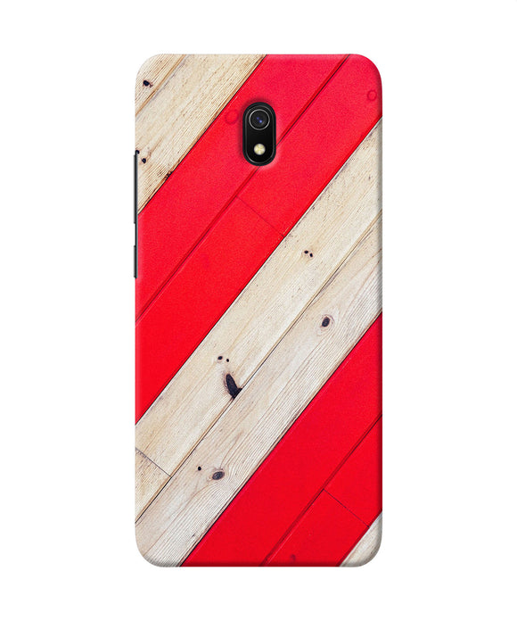 Abstract Red Brown Wooden Redmi 8a Back Cover