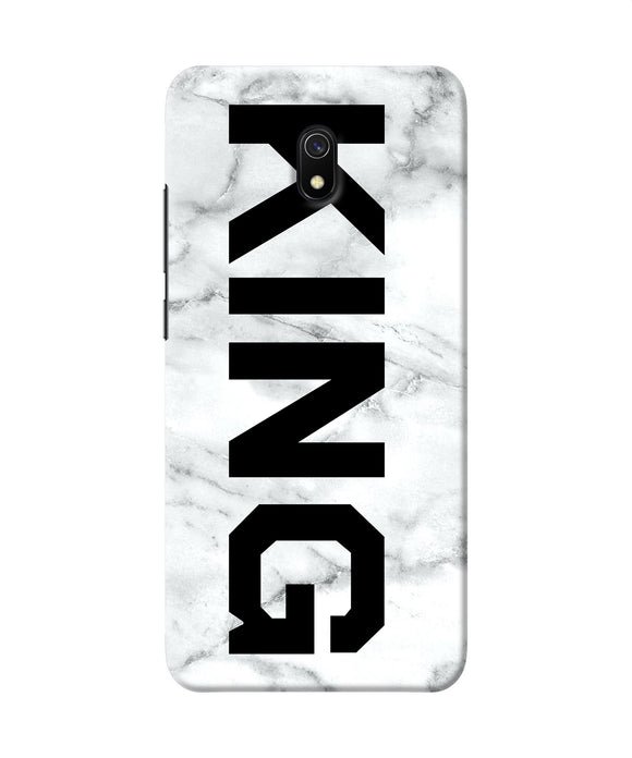 King Marble Text Redmi 8a Back Cover