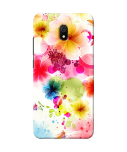 Flowers Print Redmi 8a Back Cover