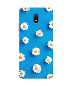 White Flowers Redmi 8a Back Cover