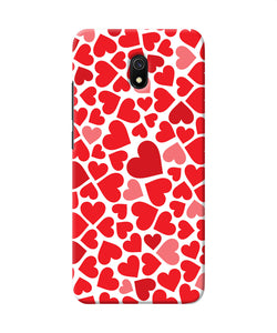 Red Heart Canvas Print Redmi 8a Back Cover