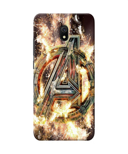 Avengers Burning Logo Redmi 8a Back Cover