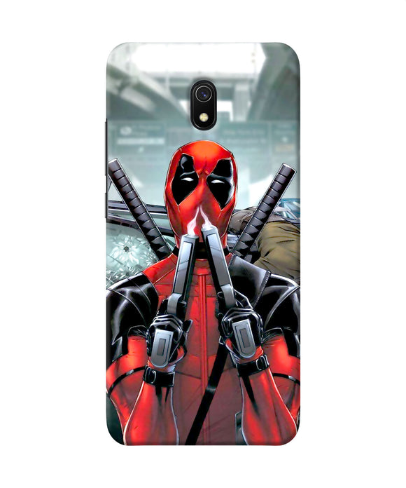 Deadpool With Gun Redmi 8a Back Cover