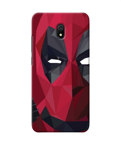 Abstract Deadpool Half Mask Redmi 8a Back Cover