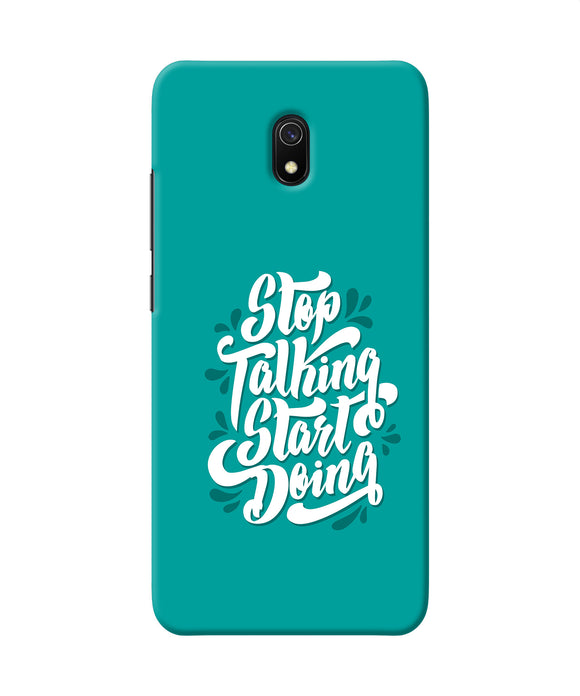 Stop Talking Start Doing Quote Redmi 8a Back Cover