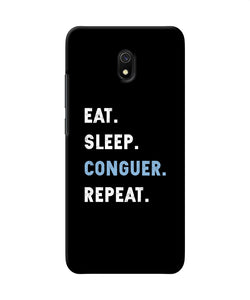 Eat Sleep Quote Redmi 8a Back Cover